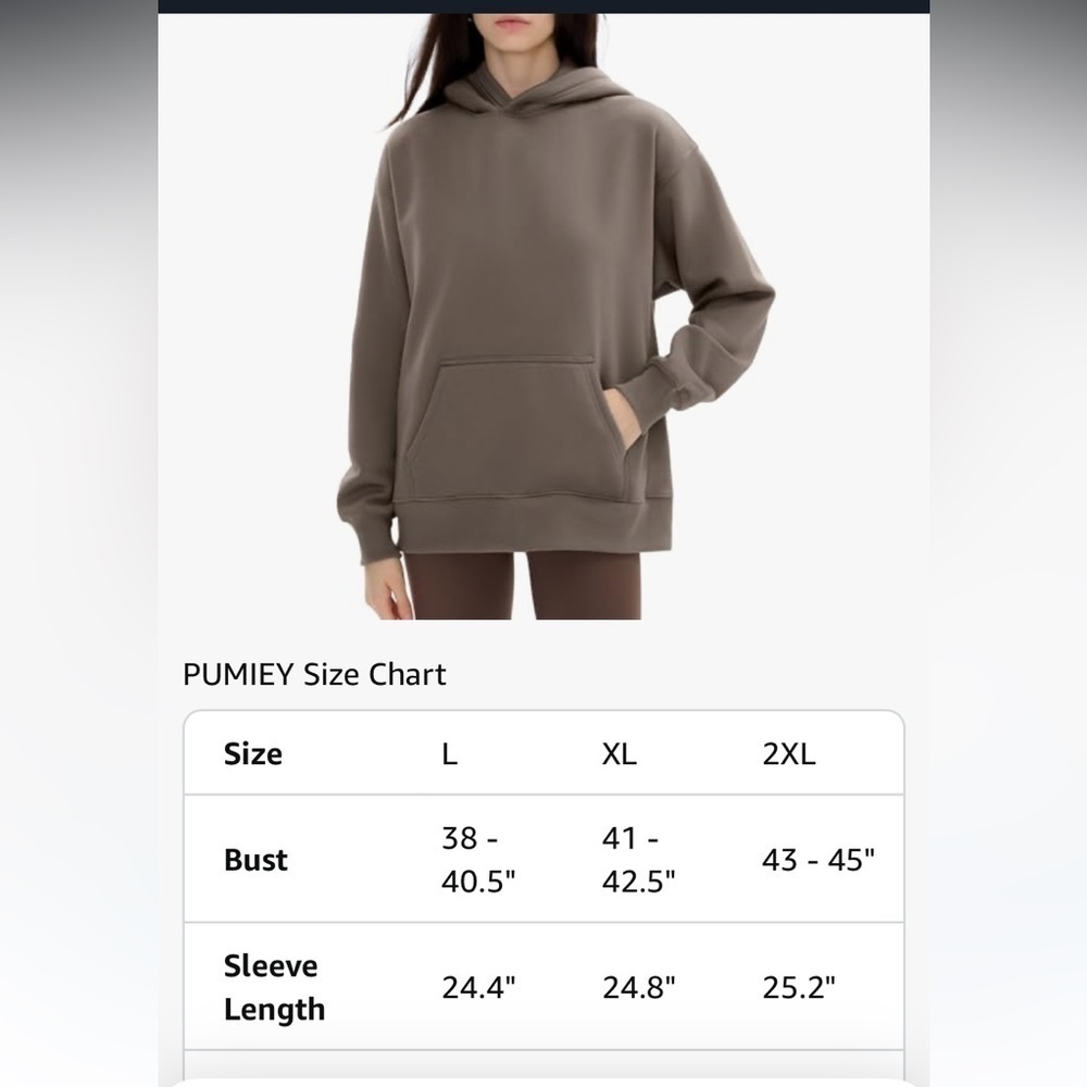 PUMIEY Womens Oversized Hoodies Cozy Fleece Sweatshirt with Pocket Long … - Picture 7 of 9